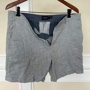 Club Monaco Men's Gray Linen Shorts Size 34, 7" inseam